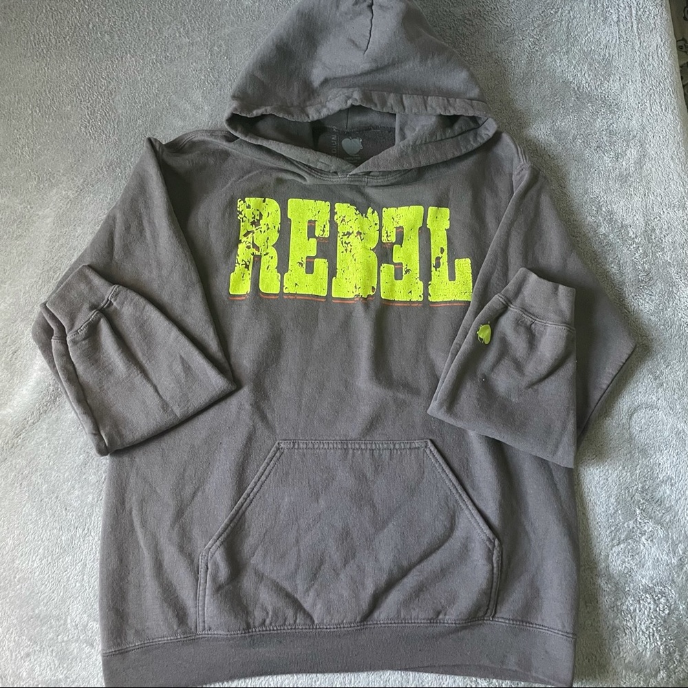 Custom Made Unfltrd Passion Hoodie Men’s Medium Gray / Lime Green